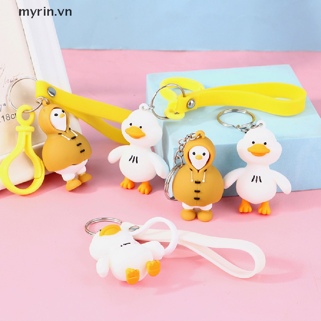 Móc Khóa Hình Vịt Con Hoạt Hình Xinh Xắn