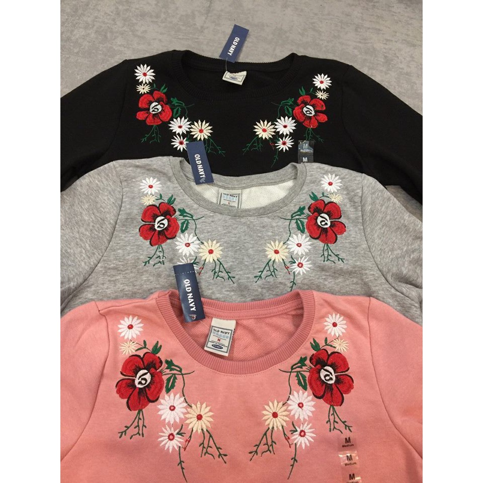 Áo nỉ thêu hoa Old Navy hàng VNXK | BigBuy360 - bigbuy360.vn