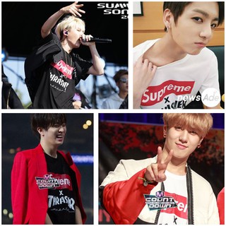 [T-SHIRT] SUPREME THRASHER - SUGA & JUNGKOOK (BTS) YUGYEOM YOUNGJAE (GOT7)