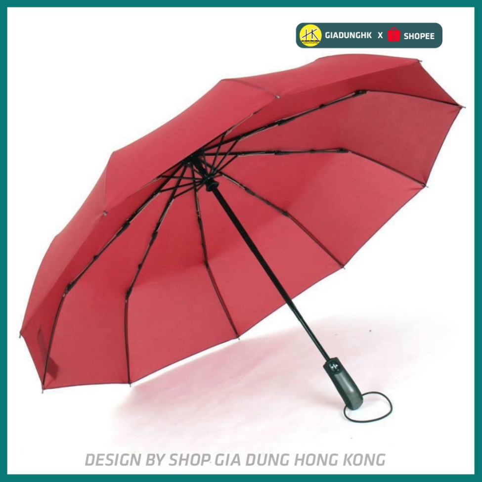 Ô Tự Động Gấp Gọn Đóng Mở 2 Chiều 10 nan cứng cáp tiện lợi thông minh HK SHOP