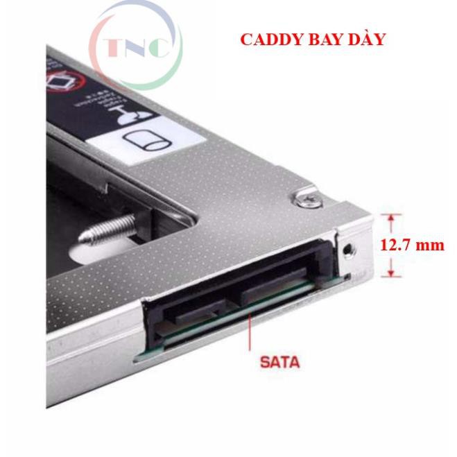 Khay ổ cứng Laptop Caddy Bay dày 12.7mm chuẩn SATA 3.0