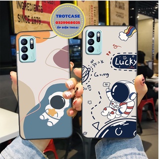 Ốp lưng Oppo Reno 6 5G - Oppo Reno 6 Pro 5G - Oppo Reno 6Z 5G - in hình phi hành gia nền xanh và trắng sữa siêu đẹp