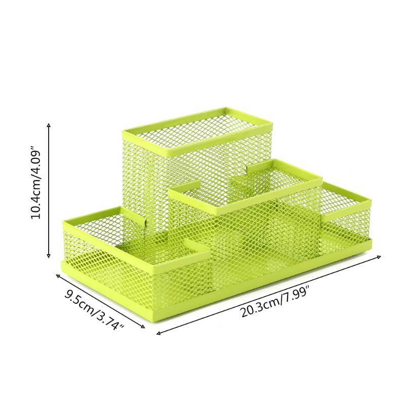 Giá Đỡ Bút Bằng Lưới Kim Loại 4 Ngăn Tiện Dụng