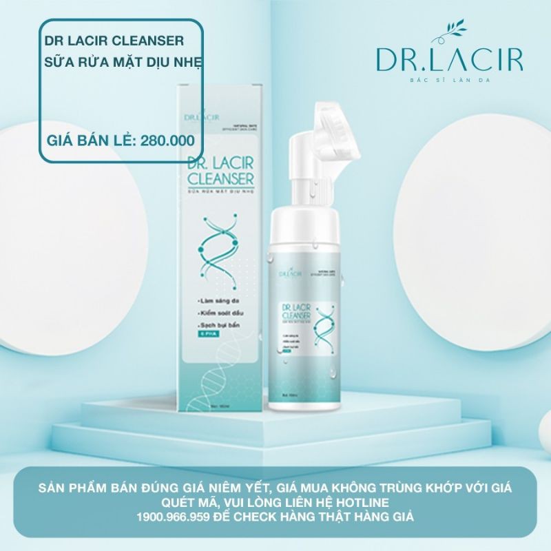 sữa rửa mặt dịu nhẹ lacir cleanser