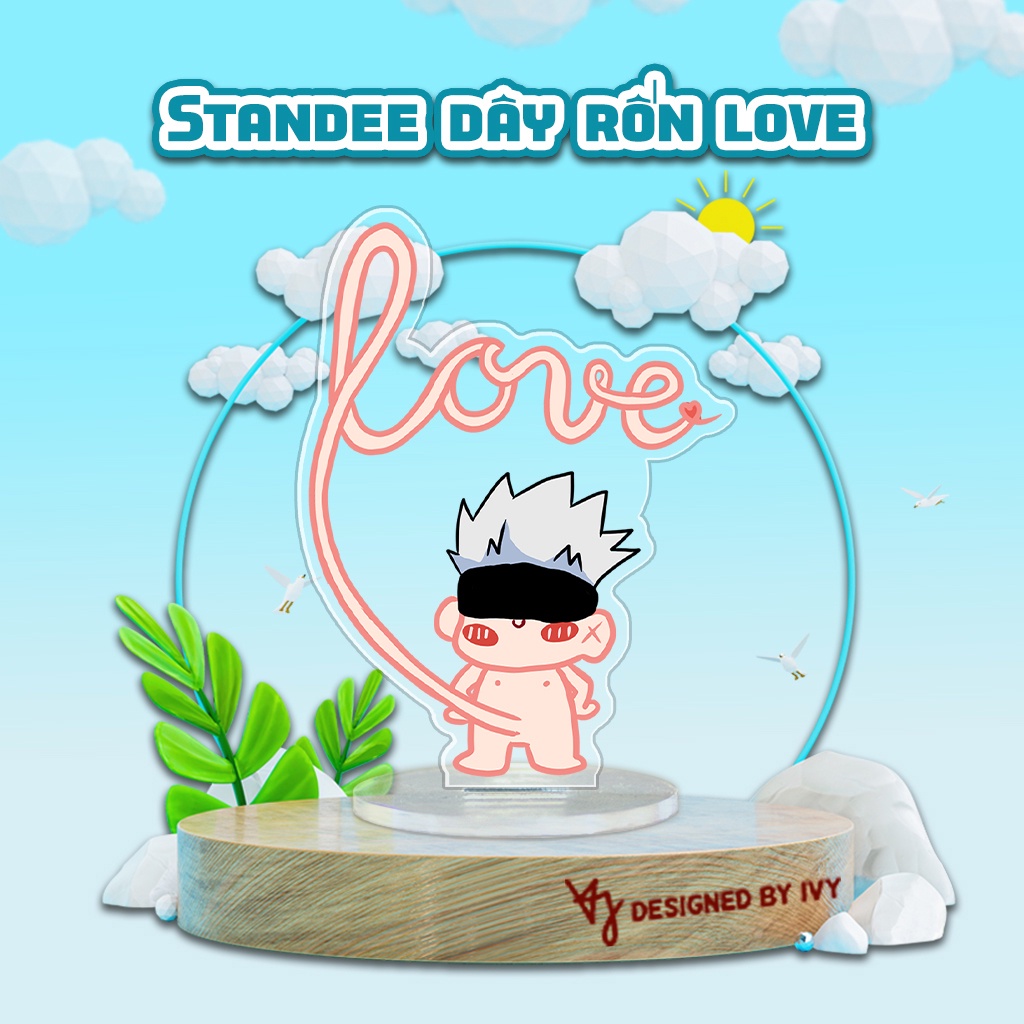 Mô hình standee Love Chibi Anime Manga Game Genshin impact Jujutsu Kaisen MHA SK8 8cm HM Decor