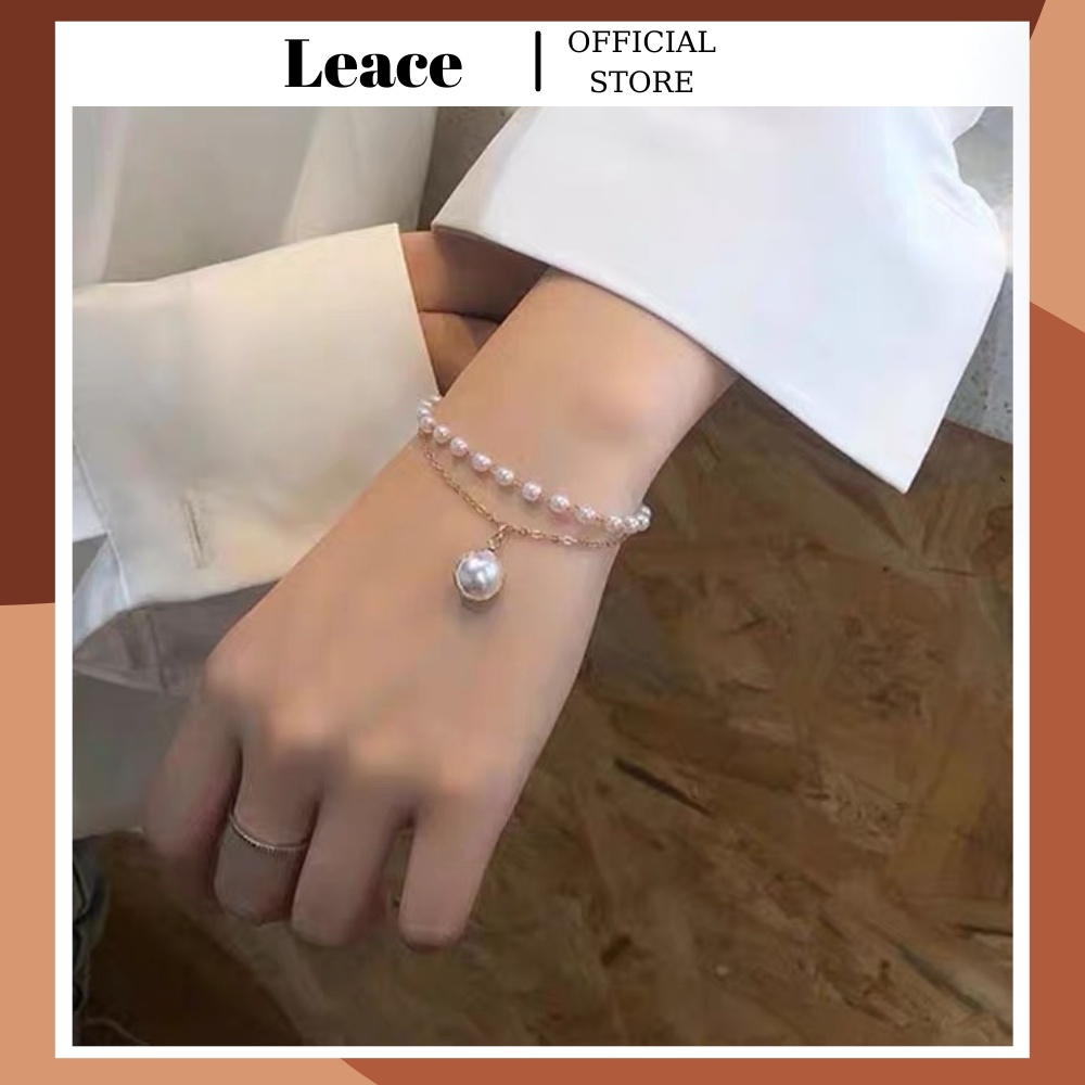 Vòng tay nữ, lắc tay 2 lớp đính ngọc đơn giản thời trang Hàn Quốc BL001,002 Leace.accessories