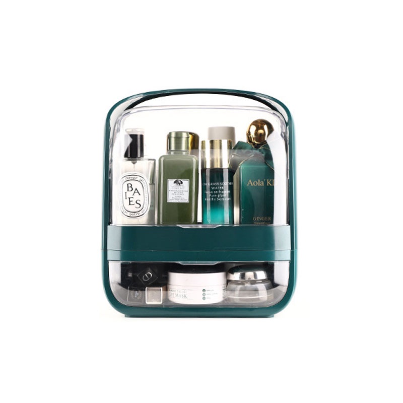 Hộp đựng đồ trang điểm cỡ nhỏ pandora màu xanh, tủ để đồ trang điểm mini NPR20