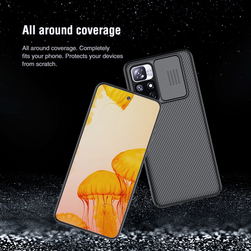 Ốp Điện Thoại Nillkin Bằng PC Cứng Chống Sốc Có Nắp Trượt Bảo Vệ Camera Cho Redmi Note 11 5G / Note 11 Pro Plus / POCO M4 Pro 5G