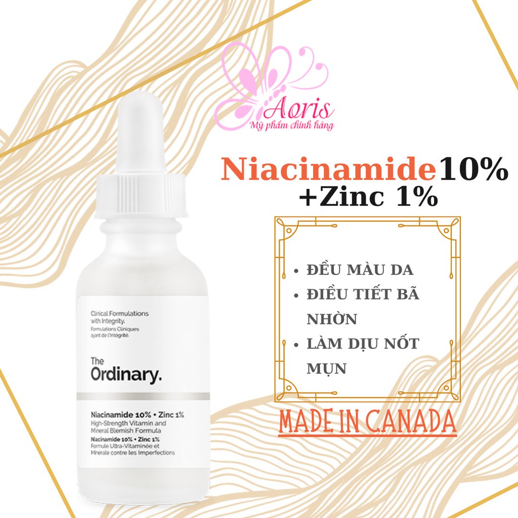 [Mã COSDAY giảm 8% đơn 150K] [CANADA- Full Bill] Tinh Chất Niacinamide 10% + Zinc 1% - The Ordinary