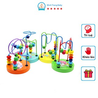 [HÀNG LOẠI 1] Đồ Chơi Gỗ Luồn Hạt Mê Cung Cho Bé Rèn Luyện Đôi Tay Khéo Léo Theo Phương Pháp Montessori