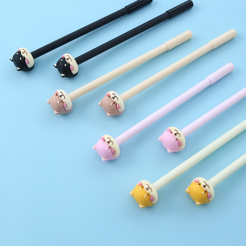 Set 4 Bút Mực Gel Bằng Silicon Hình Chú Cún Hoạt Hình Nhiều Màu Dễ Thương Đa Ứng Dụng