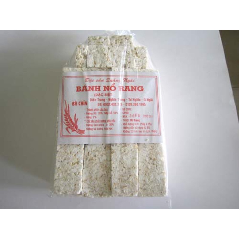 BÁNH NỔ RANG BỊCH 250GR ĐẶC SẢN QUẢNG NGÃI MÓN BÁNH TRUYỀN THỐNG THƠM NGON GIÒN