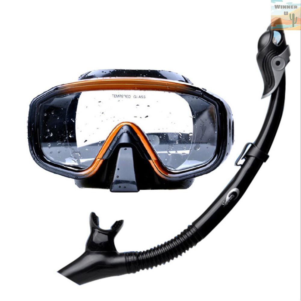 🏆WinnerYou Professional Silicone Scuba Dive Mask Snorkel Set Use for Swimming Diving Snorke for Water Sports Snorkeling Equipment