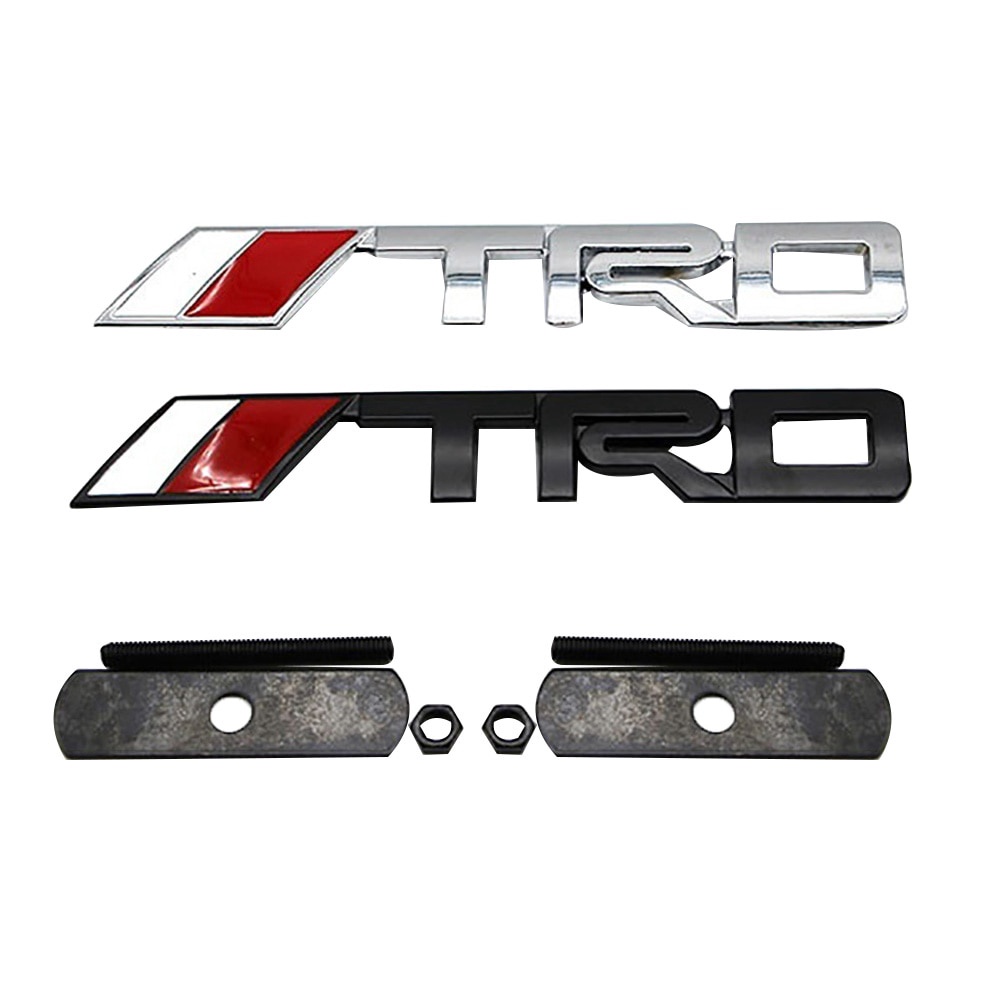 1 Miếng Dán logo TRD Bằng Kim Loại 3D Dùng Trang Trí Xe Hơi TOYOTA TRD