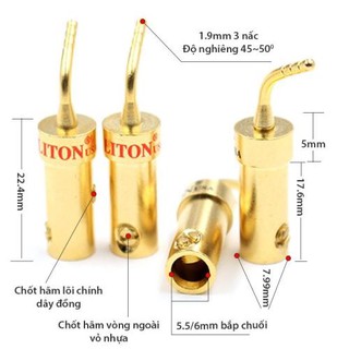 Bộ 4 jack loa mỏ chim đồng liton