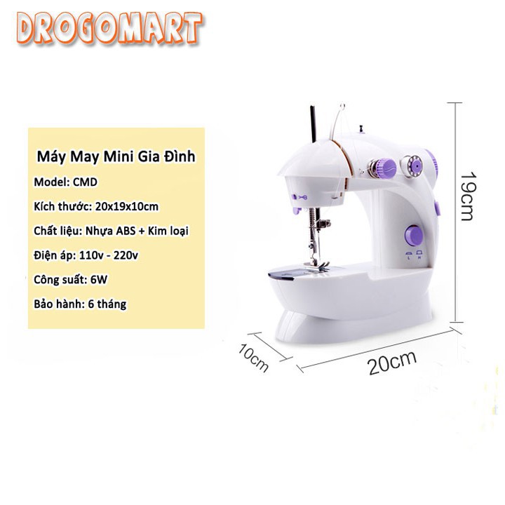 Máy May Mini CMD 202A Thiết Kế Kích Thước Nhỏ Gọn Nhưng Công Dụng Vô Cùng Tuyệt Vời