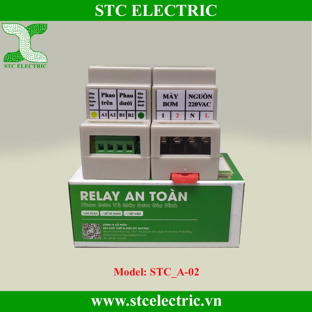 Rơ le an toàn cho phao điện, phao điện 12v, rơ le an toàn phao điện CHÍNH HÃNG STC ELECTRIC