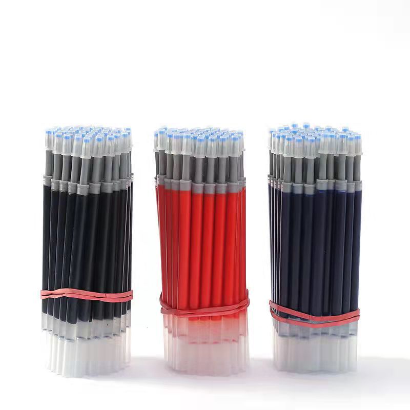 Ruột bút mực gel màu đen/ xanh dương/ đỏ thay thế tiện lợi cho học sinh và văn phòng phẩm