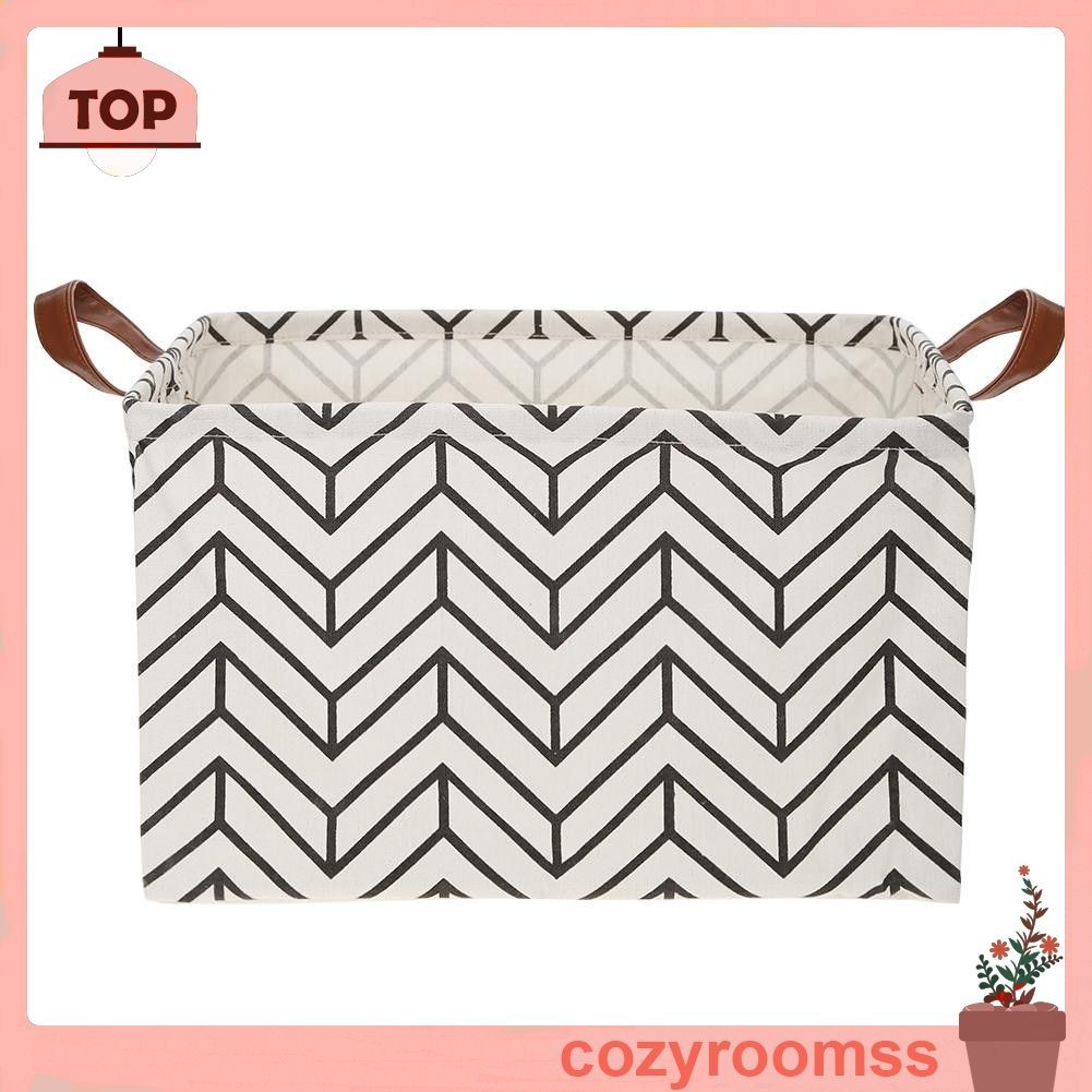 Giỏ vuông COZYROOMSA chất liệu vải bố để đựng đồ giặt và đồ chơi cho bé