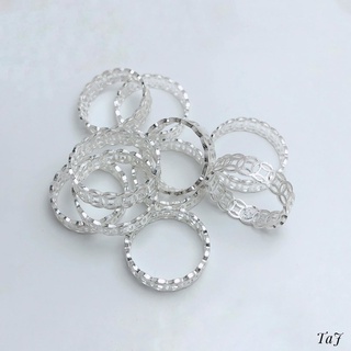 nhẫn kim tiền trơn bạc ta