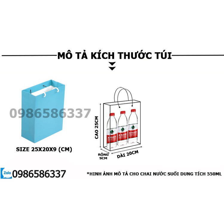 Combo 20 túi bìa cứng có quai cỡ trung các size màu đen xanh,túi đựng quà giá rẻ, túi giấy kraft giá rẻ, bao bì đựng quà