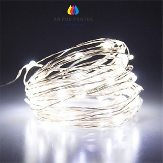 Đèn led 2m mầu trắng ấm (có pin)