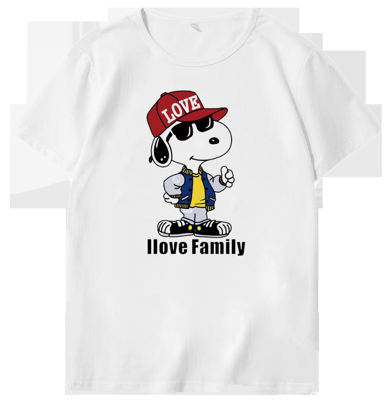 Snoopy Tshirt  Cartoon Tee Peanut snoopy Family Matching T-shirt Mommy/daddy and Kids Printed Graphic Short Sleeves T-Shirt Children Boys Girls Summer