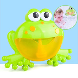 For Baby Bubble Machine Big Frog Automatic Bubble Maker Blower Music Bath Toys