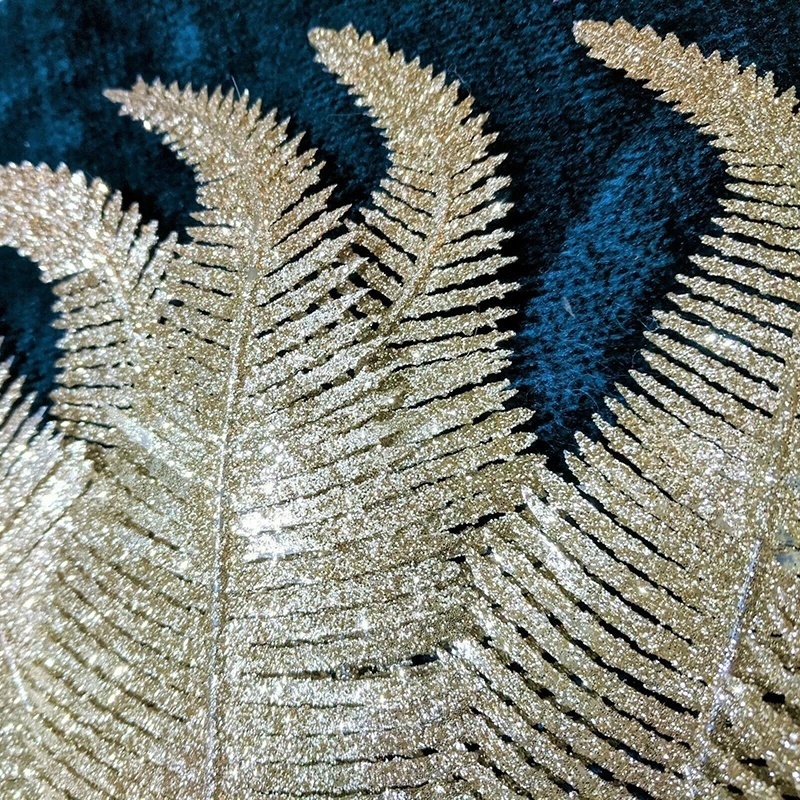 Bộ 6 Phụ Kiện Treo Trang Trí Cây Thông Giáng Sinh Hình Lông Vũ/Lá Màu Vàng/Bạc