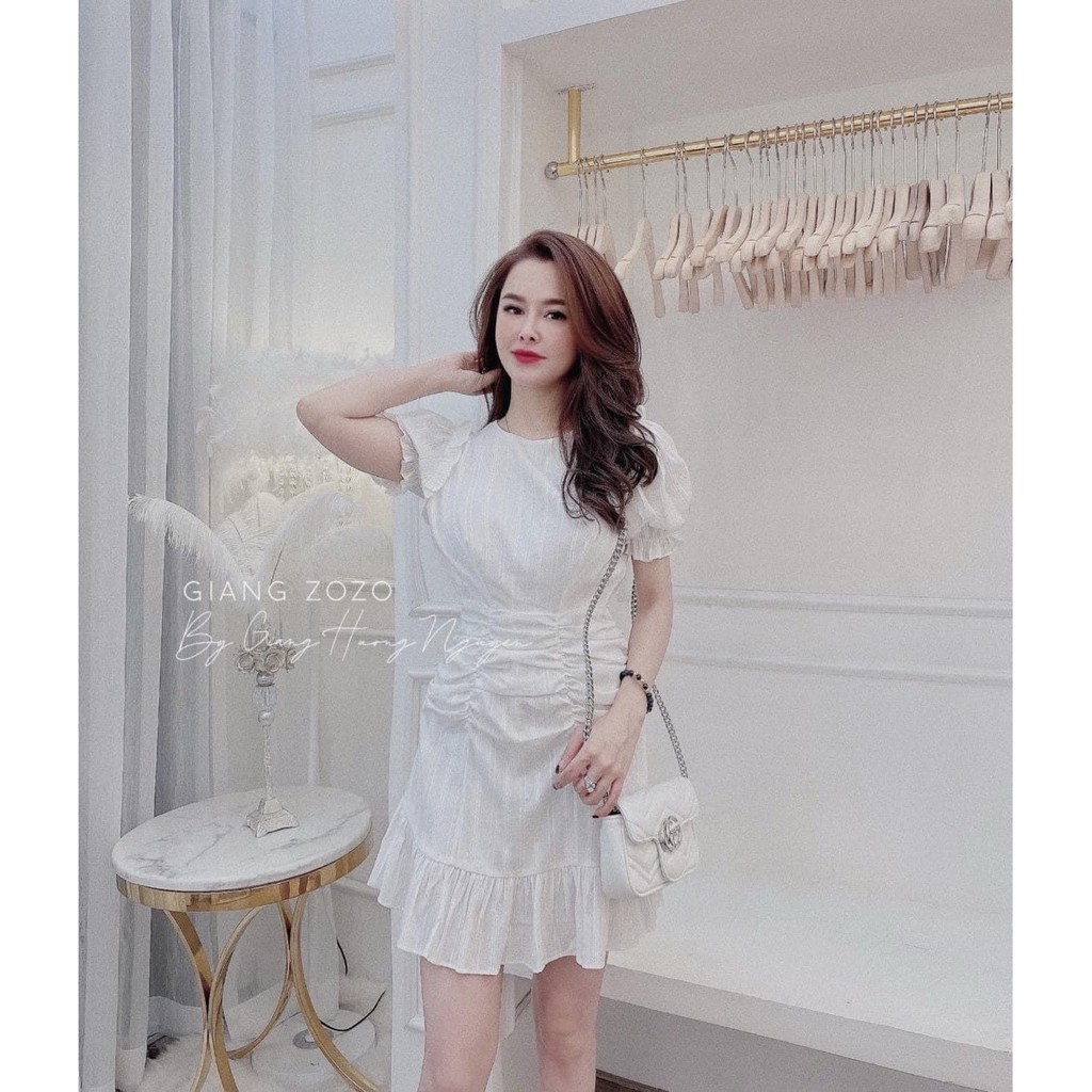 Váy Xòe Trắng Hở Lưng CD532