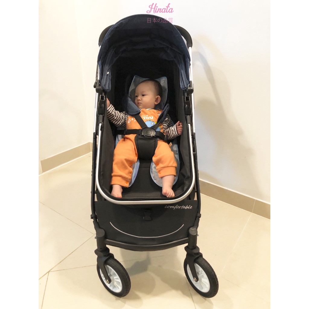 Xe đẩy nôi đi động cao cấp gấp gọn 3 trong 1, đẩy 2 chiều thuận tiện HINATA - XD10