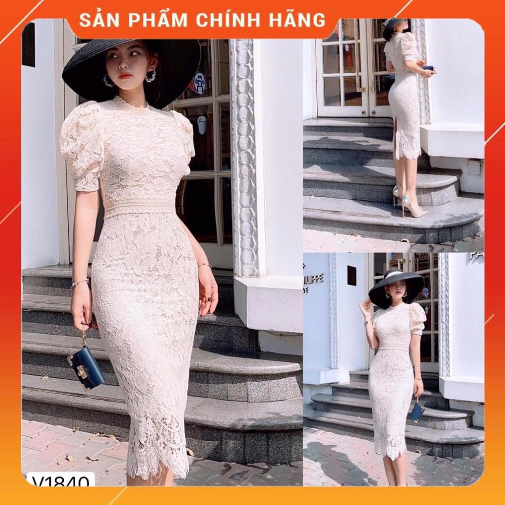 Đầm Body dự tiệc, Đầm dáng ôm ren Hàn cao cấp ❤️ Freeship ❤️ Tay bồng hack chiều cao, tôn dáng