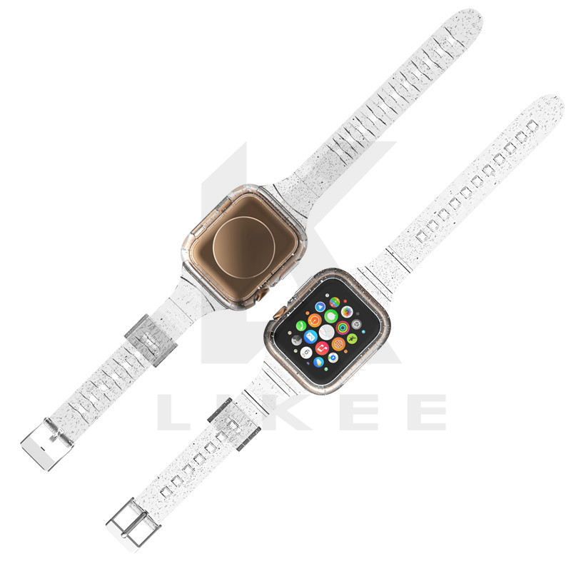 Trong suốt Glacier Màu Neon Dây đeo đồng hồ thắt lưng nhỏ xinh cho Apple Watch Strap Dây đeo iWatch mỏng 38mm/40mm/41mm 42mm/44mm/45mm 24mm 22mm 20mm 18mm Dòng dây đeo cổ tay có thể thay thế siêu mỏng SE / 6/5/4/3/2/1 dành cho Nữ Cô gái Nữ Phụ nữ Nam