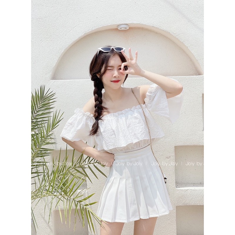 Áo Croptop Neva Trễ Vai Bèo Nhún