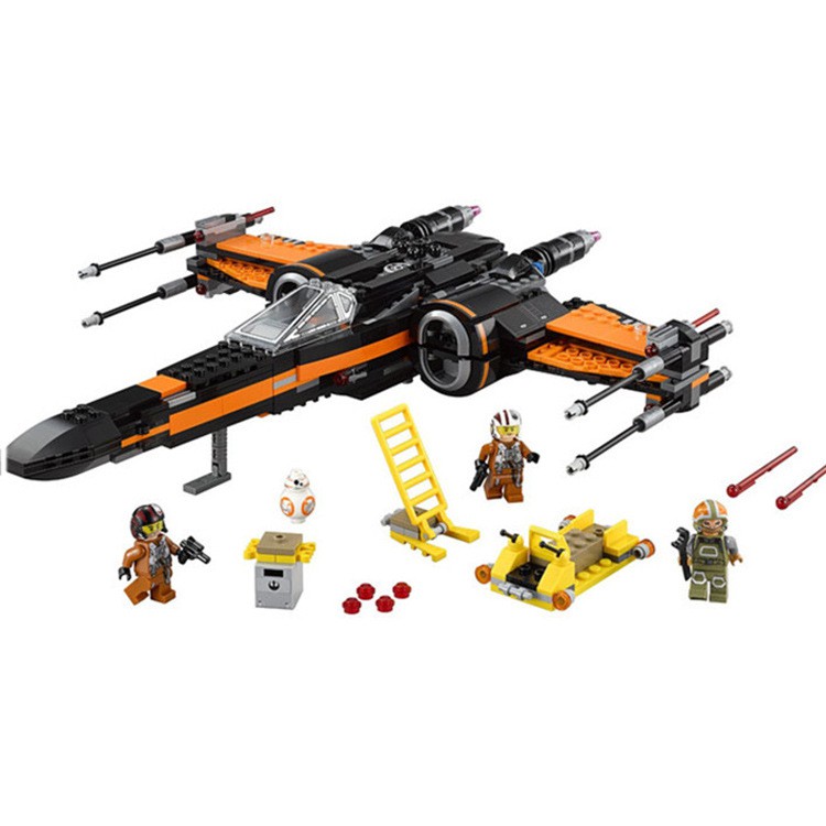 Lắp ghép Mô hình Star Wars Poe's X-Wing Fighter Xếp hình Phi Thuyền Tấn Công Cánh Chữ X