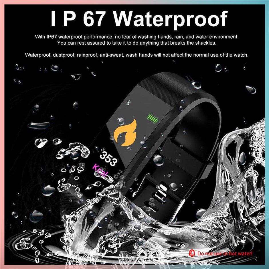 【giao hàng hôm nay>>>115 Plus Sport Fitness Tracker Watch Waterproof Heart Rate Activity Monitor Durable Practical Smart Watch