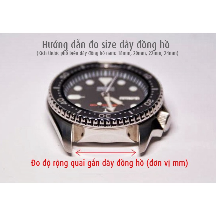 Dây đồng hồ nam lưới thép milan dày 0.8mm size 18mm 20mm 22mm - D1704