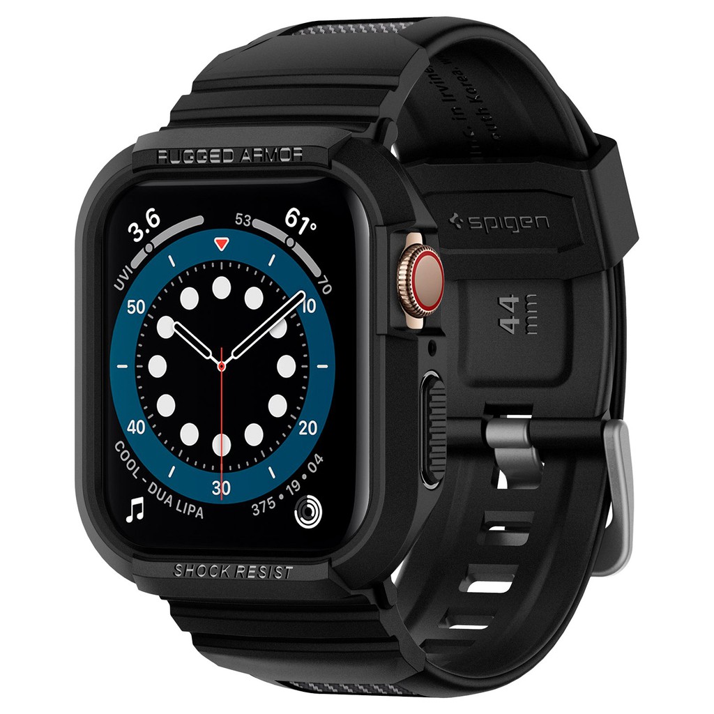 Ốp chống sốc hàng hiệu Spigen Rugged Armor Pro cho Apple Watch Series 6/ 5/ 4