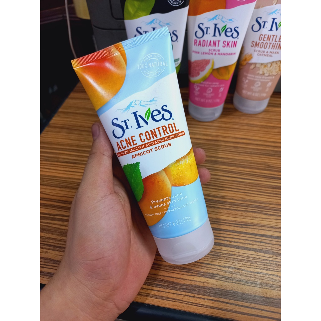 Sữa Rửa Mặt St.Ives Tẩy Tế Bào Chết  Đủ Mùi Chính Hãng 170g