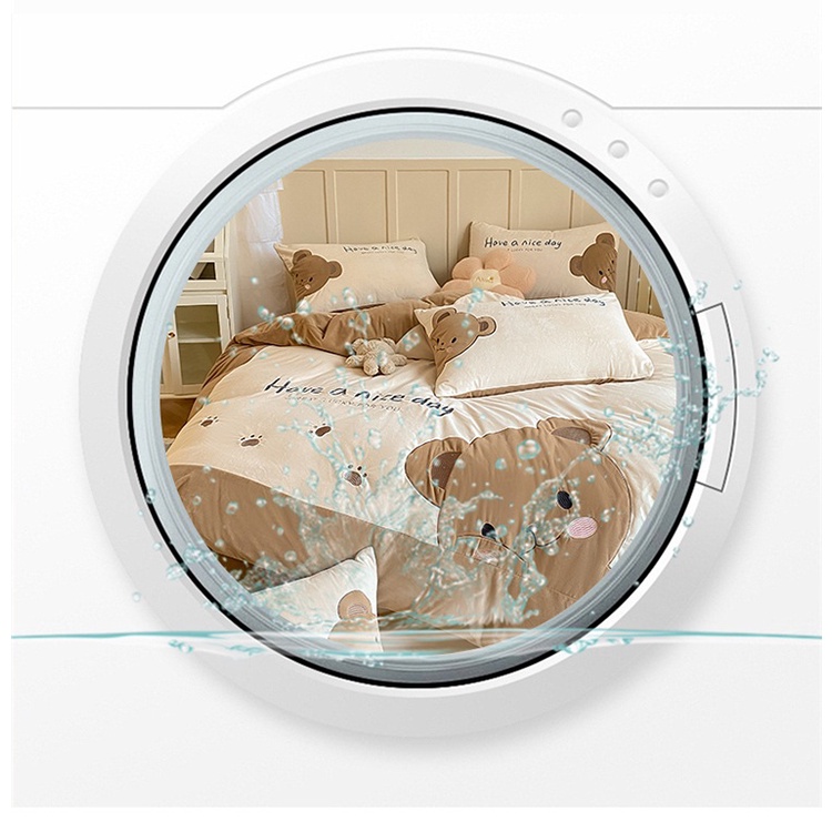 Set Chăn Ga Giường Và Vỏ Gối Chất Nỉ Nhung Gấu Bear Siêu Mềm Mịn Baby Dreams | BigBuy360 - bigbuy360.vn