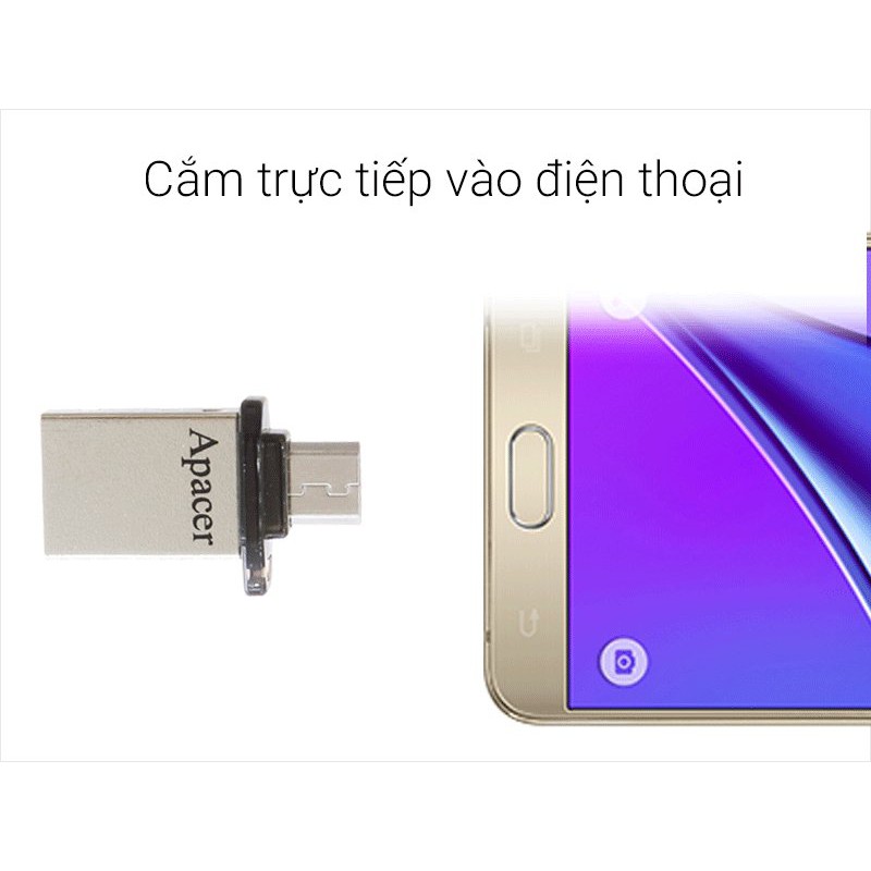 USB OTG 2.0 8 GB Apacer AH175 GIAO TIẾP THÔNG MINH