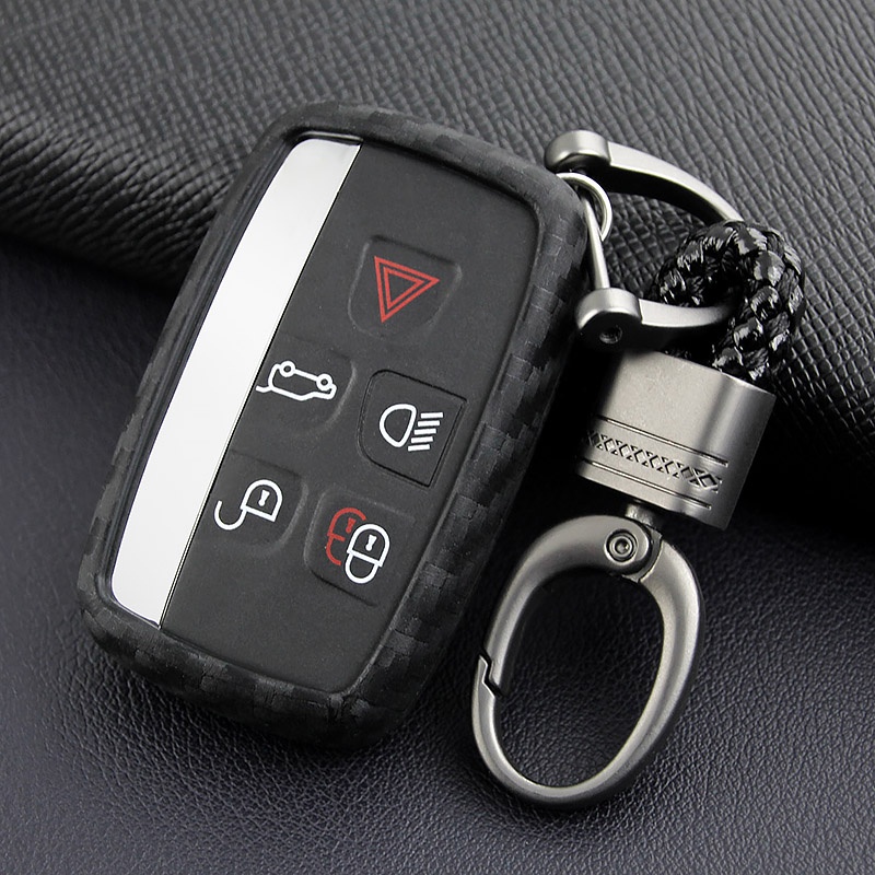 Land rover Vỏ Silicon Sợi carbon Bảo Vệ Chìa Khóa xe Hơi land rover range rover sport evoque velar discovery for jaguar xe xf xj f-Ace