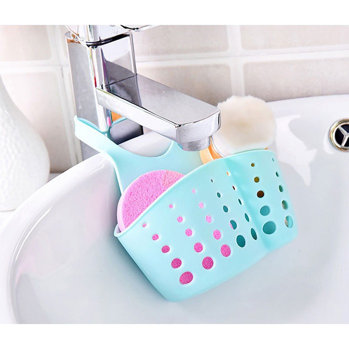 [Tổng Kho Sỉ] GIỎ ĐỰNG GIẺ Lưới Rửa Bát Thoáng Mát - Giỏ Nhựa Treo Đồ Rửa Chén, Gắn Vòi Nước Bồn Rửa Có Móc Cài Quai