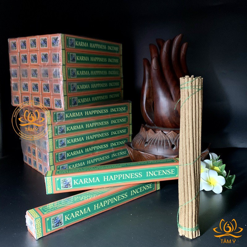 Nhang/hương KARMA HAPPINESS bản hộp cứng và Karma Happiness Green Tara bản vỏ mềm
