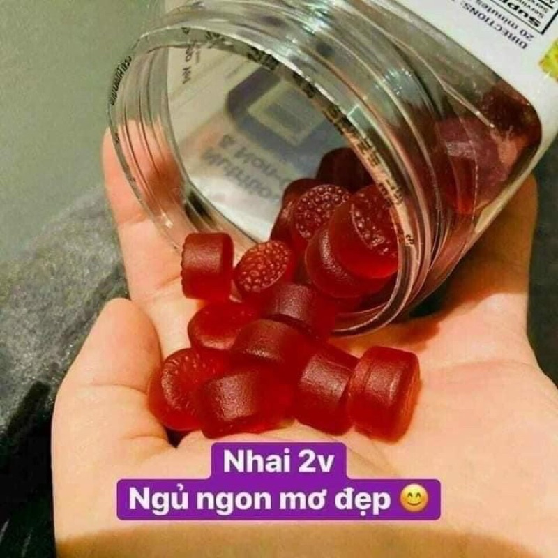 Bill Mỹ Kẹo dẻo giúp ngủ ngon Melatonin 5mg của Natrol Gum