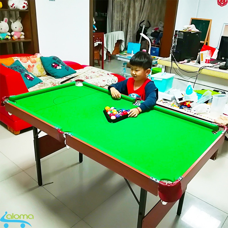 ⚜️ Đồ chơi bàn Bi-A cỡ lớn 1.4m chất liệu bằng gỗ mặt nỉ Table Top Pool Table TTP-140 giúp giải trí sau giờ học