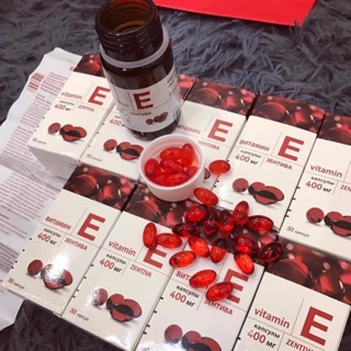 Vitamin E đỏ của Nga, vitamin E Zentiva 270mg hộp 30 viên