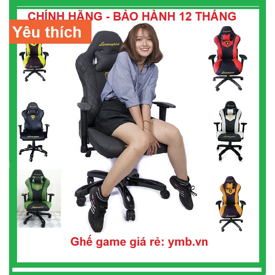 [ĐẲNG CẤP] Ghế Game Lamborghini xoay ngả lưng 180 độ chỉnh cao thấp ghế gaming stream văn phòng.