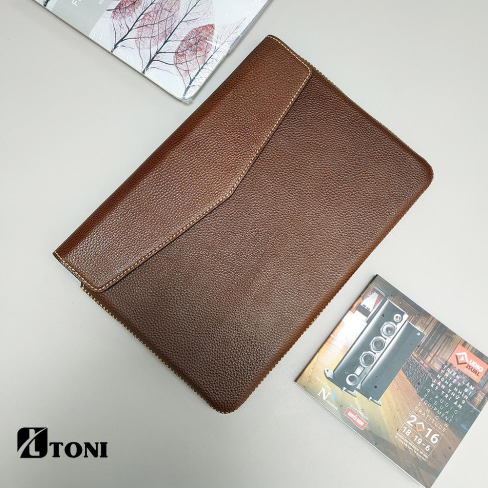 Bao da thật cho Macbook - laptop-surface 13-16inch handmade TONI. Túi đựng macbook da thật sang trọng