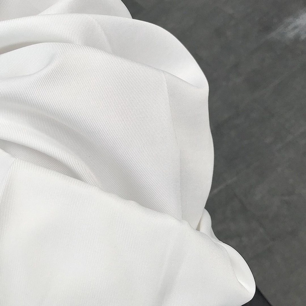 Áo sơ mi lụa tay phồng - form rộng Oversize - Chất vải lụa Hàn mịn mát - phối đồ cực xinh